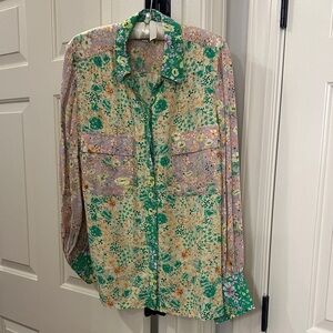 LOFT Pastel Floral Blouse